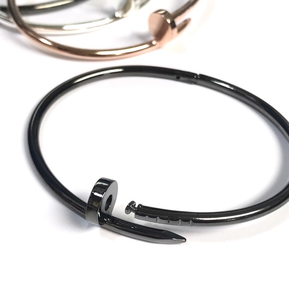 Steel Nail Shape Love Bangle Bracelet - Picture 3 of 8